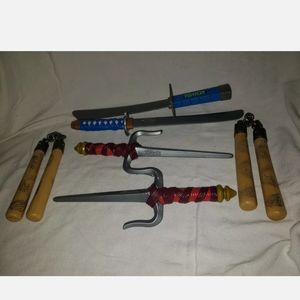 Lot Of 6 Mutant Ninja Turtle Weapons
